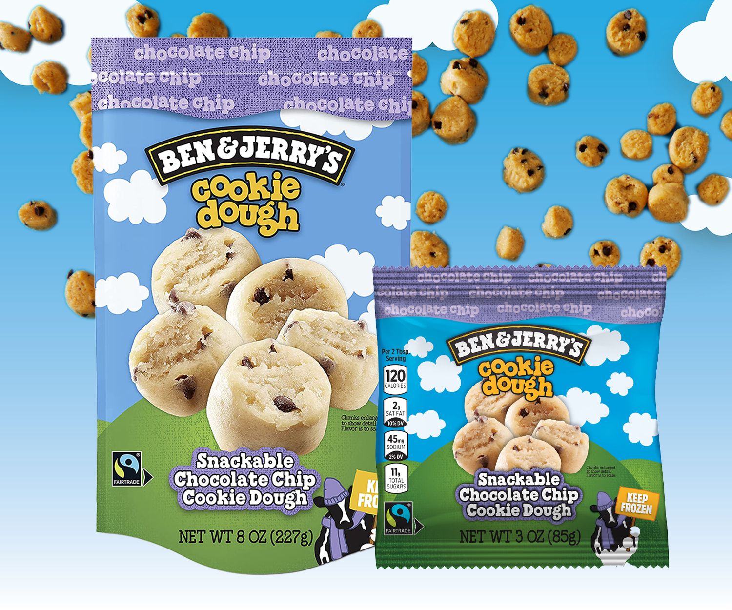 snackable cookie dough from ben and jerrys distributed from wholesaler transcold distribution