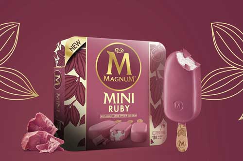 Magnum Mini Ruby Ice Cream Bars for USA distribution