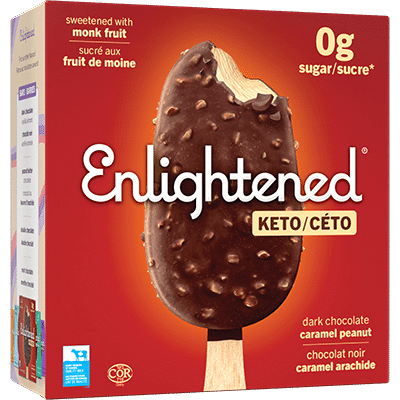 Enlightened Dark Chocolate Caramel Peanut Bar