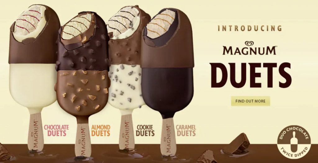 Magnum Duet Ice Cream Bars available in Canada from TransCold Distribution