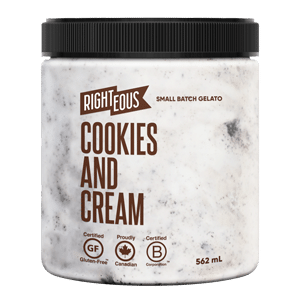 Cookies & Cream Gelato made in Calgary by Righteous
